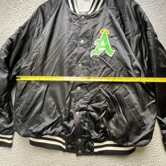 Los Angeles Angels Varsity Jacket Mens XL Black Button Front Hilton - Picture 2 of 16